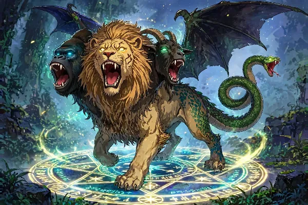 吼える異形の合成魔獣