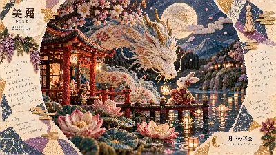 月下の再会 ～白龍と白兎の出会い～
