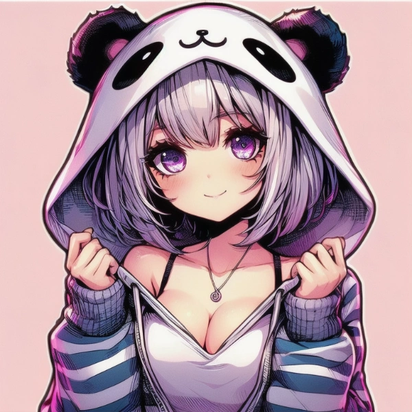 パンダ耳パーカー