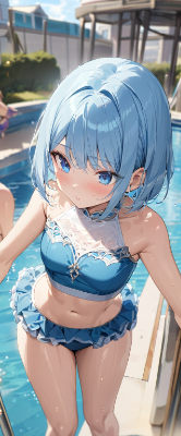 お昼のプール