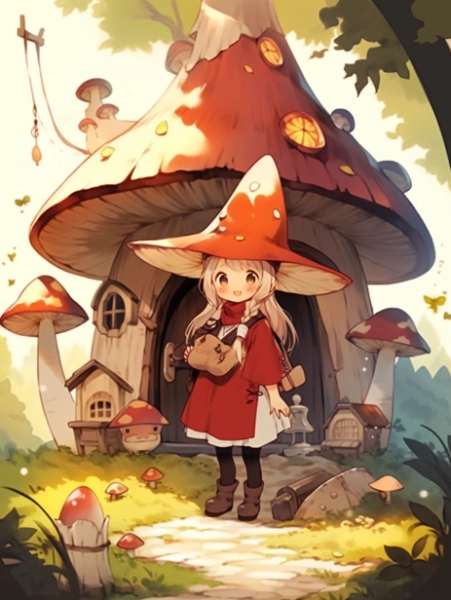 きのこの家ときのこの魔法使い