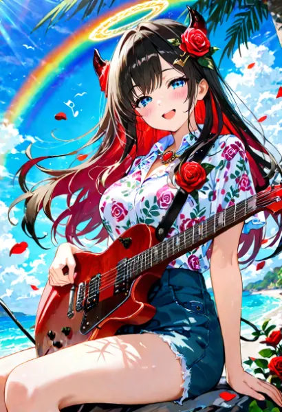 島に響くギター