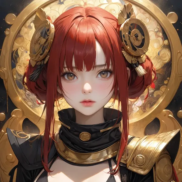 黄金の装飾を纏う赤髪少女