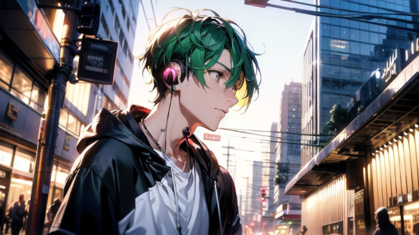 「信号赤か……ちょうど良い休憩タイムだな」