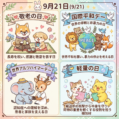 9/21 何の日４つ