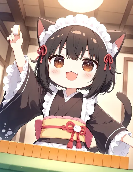 麻雀するニャ！