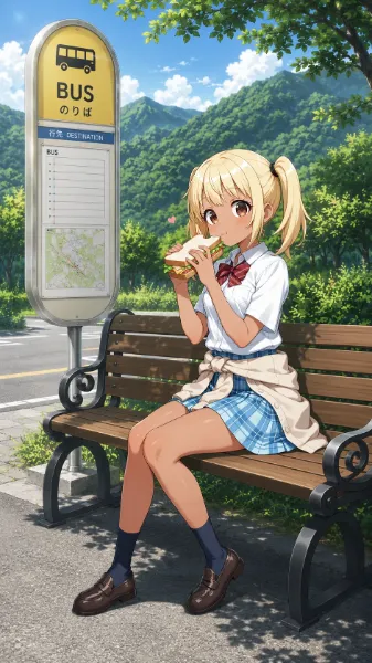 バス停ランチ！