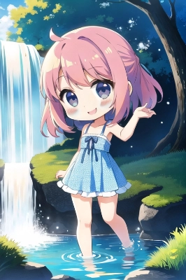 滝の流れ清し