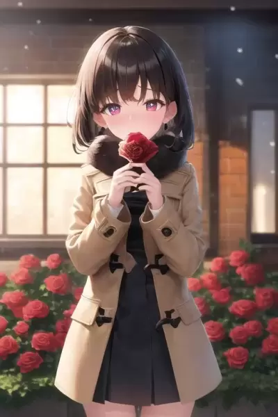 デート中にいきなり薔薇を食べる女の子