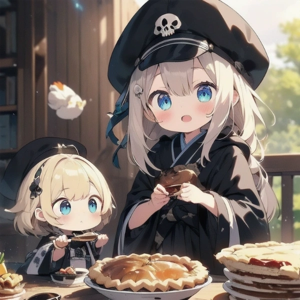 ミートパイで誘惑する総統くん＆影武者くん