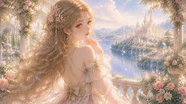湖上の城を夢見る花の王女