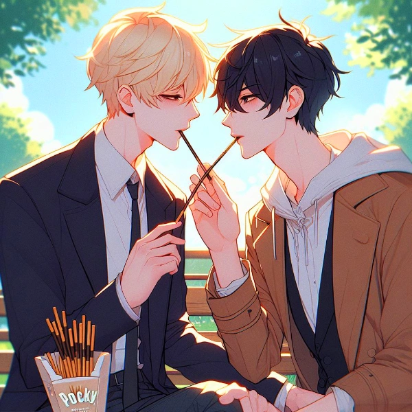 【BL】ポッキーと男性カップル★(12枚)