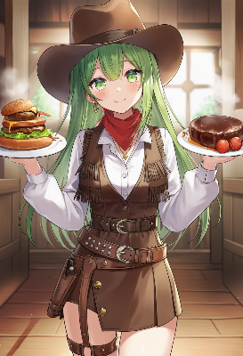 緑髪カウボーイの甘いサービス