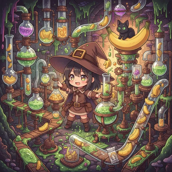 バナナ魔女の秘密の実験室