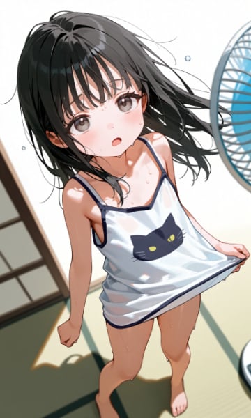 少女『あ゛つ゛い゛〜』