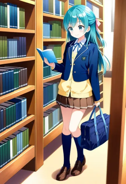 常磐アクア（お題：図書館#4）