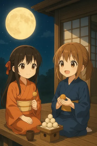 月夜の団子と姉妹の秘密の約束