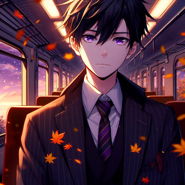 列車の旅に出た、黒髪短髪男性＊その2(12枚)