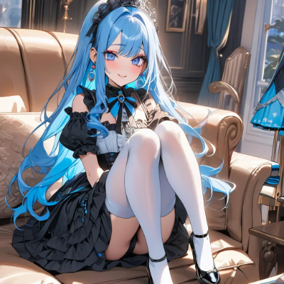 かわいい青髪さん
