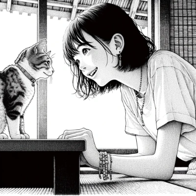detailed black-and-white illustration drawn in ballpoint pen style