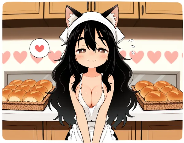 町のノーブランドベーカリー（猫耳メイドの甘い焼きたての誘惑）