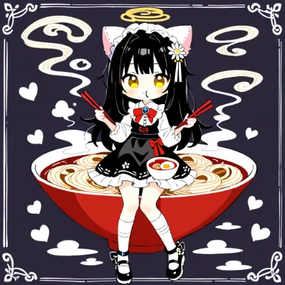 天使猫メイドのラーメンタイム