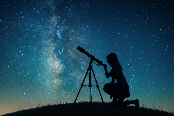 丘の上の少女と銀河の囁き