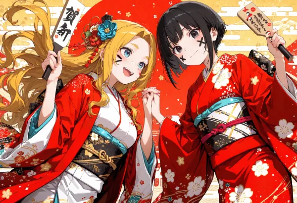 黒髪＆ブロンド・桜祭りの絆と秘密の約束