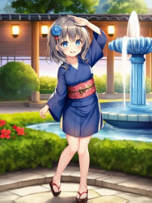 噴水と元気っ子
