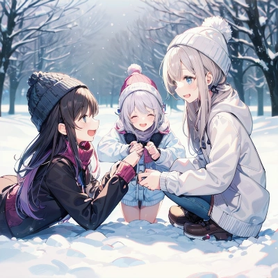 雪遊び