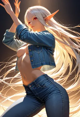 銀髪エルフ