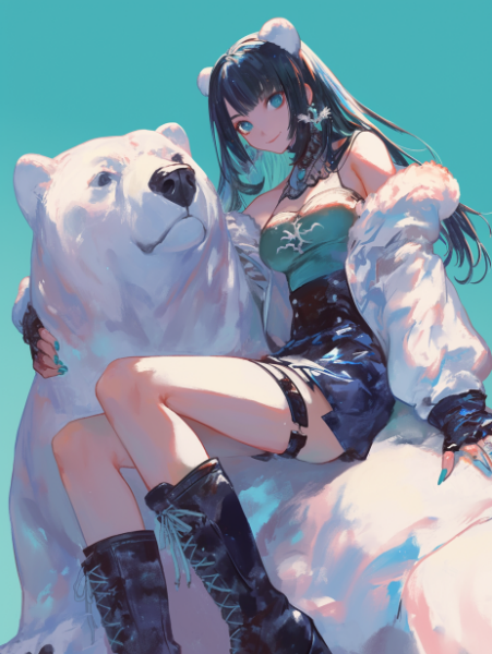 シロクマと友達なコスプレイヤー女子