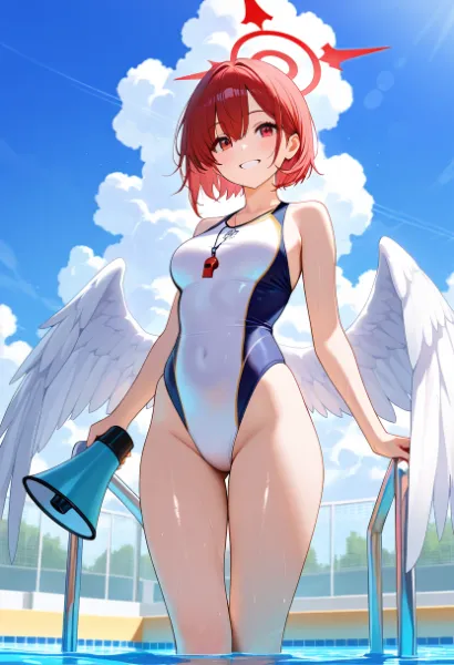 監視員風の元気っ子さん！