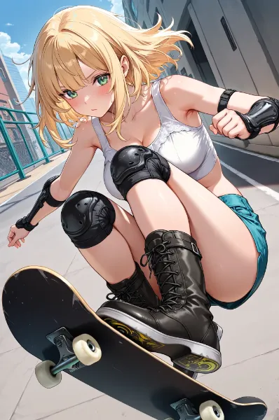 街角スケーターの自由な飛躍