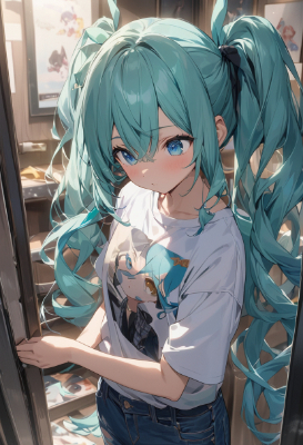 ダメージジーンズのミク