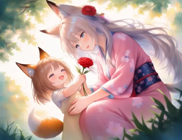 コン子とコン子ママ・【動画】母の日