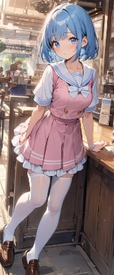 朝のカフェ