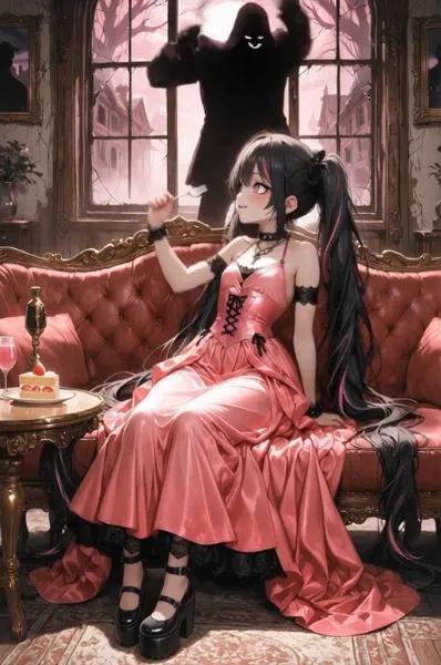 廃墟でケーキ食べる動画