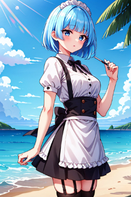 海辺のウエイトレスさん