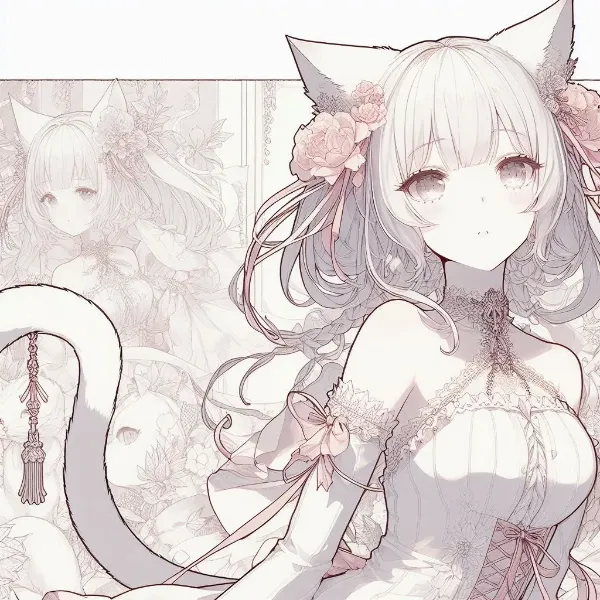 白猫ステッカー