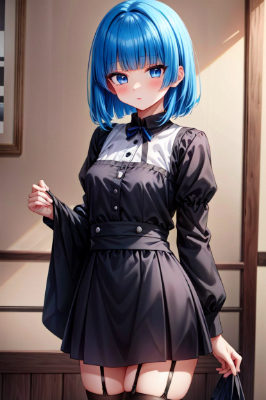 青髪少女の朝