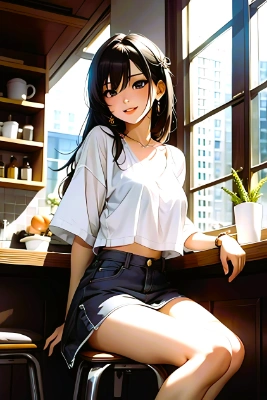 椅子に座る