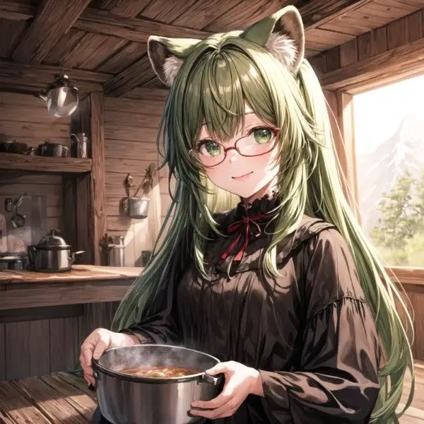 緑のたぬきのお姉さん