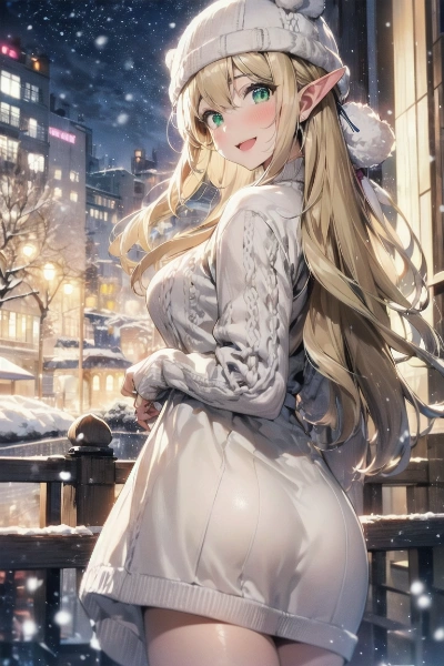 食べ歩きエルフ・もこもこエルフ