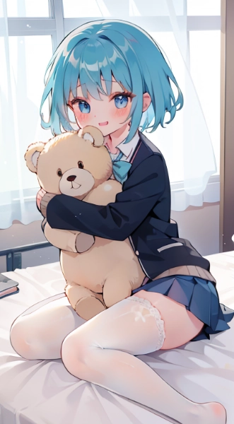 ロリ風女子高生はクマさんが好き