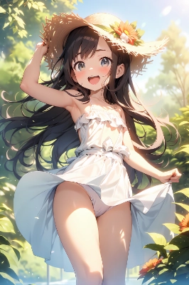 サマードレスのロリ