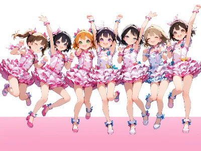 ピンクの奇跡を舞う7人のアイドル