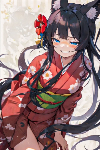 戦えそうな狐の女の子(黒)