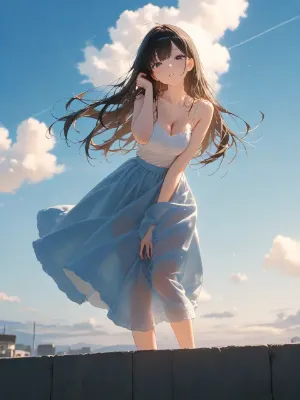 靡く髪