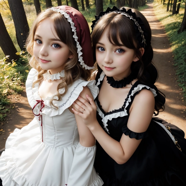 林の中のゴスロリ少女